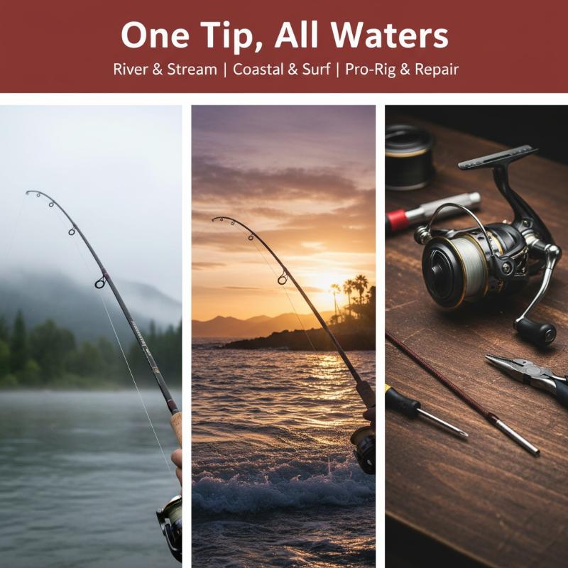 Fishing Rod Tip Line Rotatable - Fishing Rod Repair Kit 评论和价格