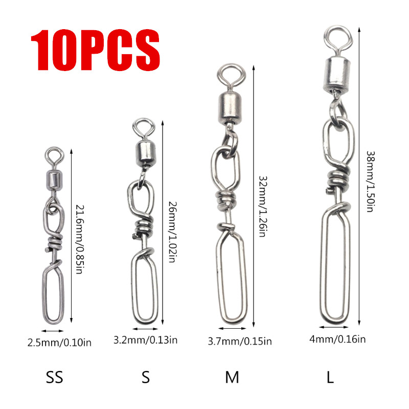 10Pcs Stainless Steel Quick Sn - Fishing Rod Repair Kit 评论和价格