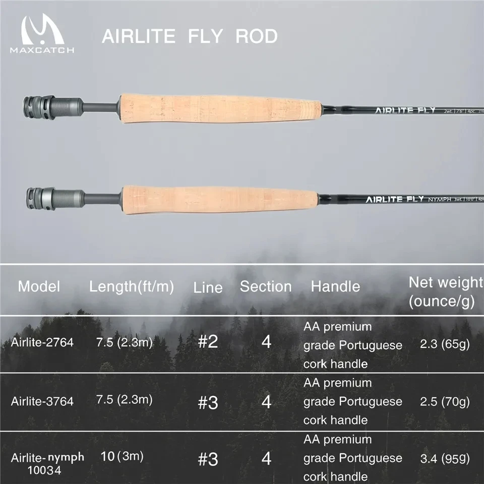MAXIMUMCATCH 7.5-10ft 2/3WT Ai - Fishing Rod Ice 评论和价格