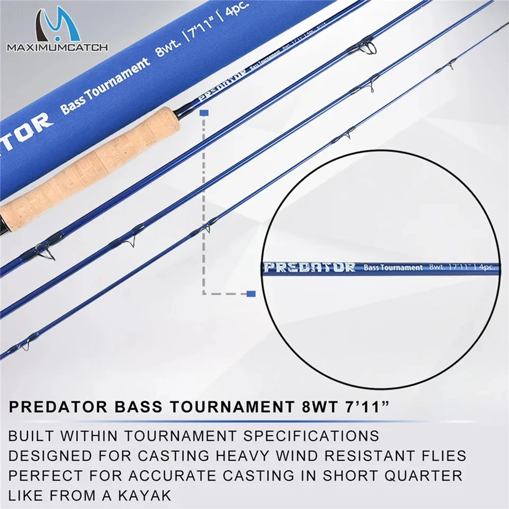 MAXIMUMCATCH 9ft 8-12WT Predat - Fishing Rod Ice 评论和价格
